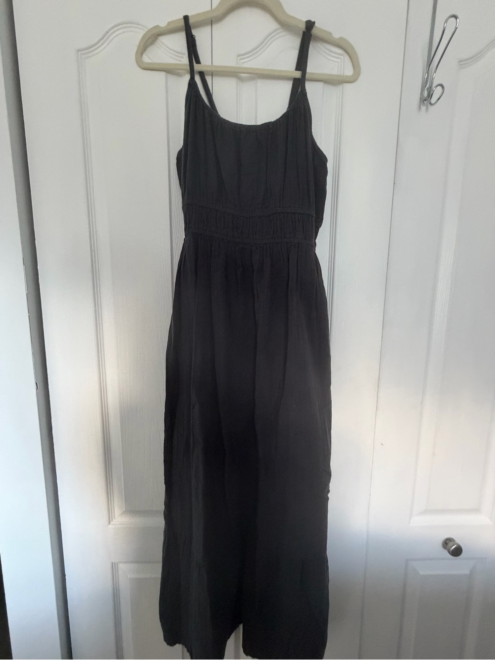 Pact Organic Black Women's Tank Tiered Maxi